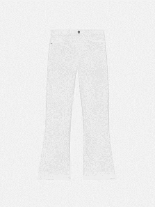 Frame Le Crop Mini Boot Jean in Blanc