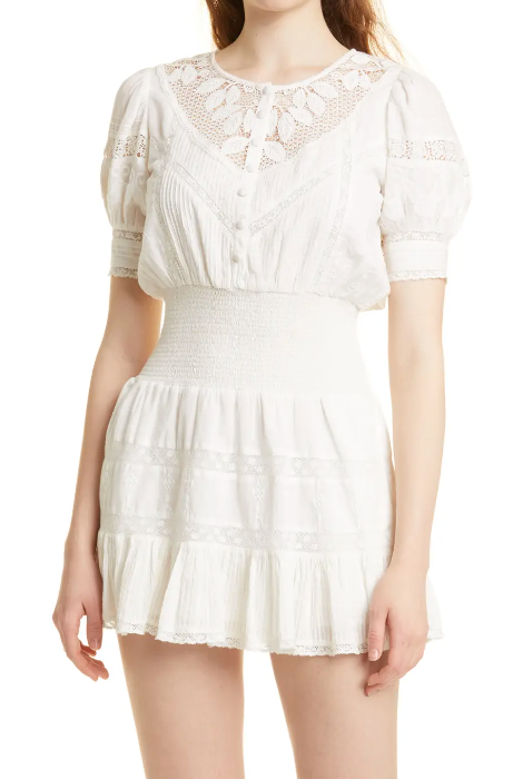 LoveShack Fancy Jaislyn Dress - True White