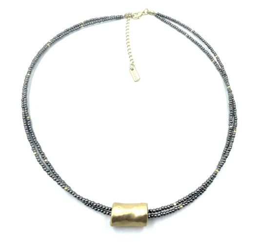 Erin Gray Barrel on Double Necklace